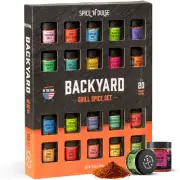Grilling Spice Set Grill Seasoning Gifts, 20 Unique Spices and Seasonings Jars G