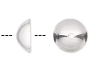 10 Sterling Silver Smooth Round 5x2mm Bead Caps to Fit 6-8mm Beads NS
