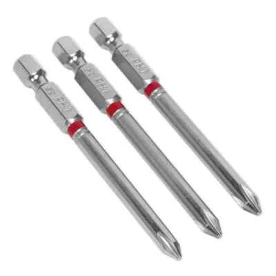 Sealey AK210510 75mm Phillips No 1 Colour Coded Tool Bit x3
