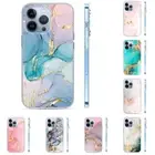 Fashion Back Case For iPhone 16 15 14 13 12 11 Pro Max Plus Marble Newest Cover