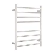 Radiant Brushed 530 x 700mm Round Heated Towel Rail (Right Wiring) BRU-RTR530RIGHT