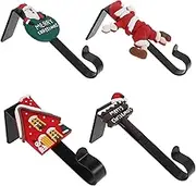 IMIKEYA 4pcs Christmas Stocking Hook Fireplace Hooks Stockings Holder Stocking Hangers Metal Stocking Holders for Mantle Mantel Stocking Hanger Mantle Stocking Holders Stainless Steel