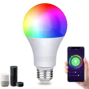 E27 WiFi Smart LED Light Bulb RGB Globe Color Lamp 9W For Alexa Google Home