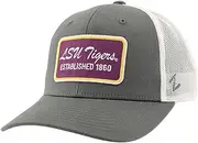 ZHATS Standard NCAA Officially Licensed Snapback Hat Big Rig Patch Gray White Brick