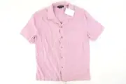 COTTON ON GARMENTS WILD ROSE PINK LARGE RIVIERA SHORT SLEEVE BUTTON FRONT SHIRT