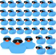 Mini Rubber Ducks with Sunglasses - 36 Pack Bath Toys for Kids' Parties