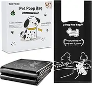 Topfree Poo Bags for Dog Waste,300 Dog Poo Bags, Environmentally Friendly, Extra Thick, Super Strong, 100% Biodegradable Dog Bags, Easy-tie Handles, Leak-proof