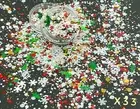 X33. Nail Art Glitter MIX STAR Snowman Xmas Tree Holographic Christmas