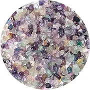 LAIDANLA Fluorite 400pcs Natural Chip Stone Beads 5-8mm Healing Crystal Irregular Gemstones Drilled DIY Loose Rocks Bead Crystal for Bracelet Earrings Necklace Jewelry Making Crafting