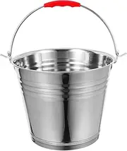 CLISPEED Stainless Steel Multifunctional Bucket with Handle Portable Water Milk Storage Durable Thickened Design for Home Kitchen Outdoor Use Easy to Clean
