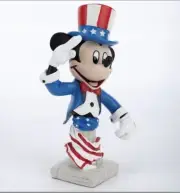 New Disney Grand Jester Patriotic Mickey Mouse Mini Bust Figurine LE 3000