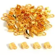 48 Cord End Gold Plated Necklace Connectors Chain Parts