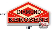 15" DIAMOND DX KEROSENE GAS PUMP OIL TANK DECAL