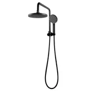 ACA Round 8'' ABS Rainfall Shower Head Station 3-MODE Handheld Set Diverter Black