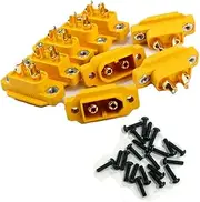 Amass 10 Pcs XT60E-M Mountable XT60 Male Plug Connector with Screw for RC Models Multicopter ... ...