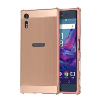 在飛比找Yahoo!奇摩拍賣優惠-(防摔版) SONY Xperia XZ 電鍍髮絲紋手機殼 