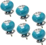 Ceramic Knob,Cabinet,Furniture Pull Handles,Door Pull,Drawer Pull Handle,6pcs Ceramic Knobs Vintage Knob Drawer Round Pull Handle Furniture Drawer Cabinet Cupboard Wardrobe Dresser Decorative Blue