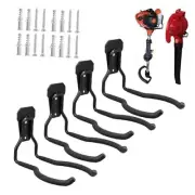 Garden Power Tool Hanger, Garage Wall Hooks, Weedeater Rack, String Black-4 P
