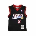 NBA M&N 兒童 G1 SWINGMAN復古球衣 76人 00-01 ALLEN IVERSON #3 黑色