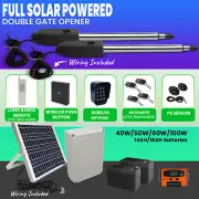 Full Solar Power Double Swing Gate Opener Automatic Motor remote keypad button
