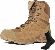 [CLSQLXYJZC] Men's Tactical Boots, Waterproof Hiking Work Boots Breathable Desert Boots Military Tactical Boots Durable Combat Boots Motorcycle Combat Work Boots