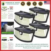 Durable Solar LED Step Lights - Motion Sensor, Remote Control, 4-Pack