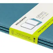 Moleskine Cahier Plain Notebook Blue 3 Pack