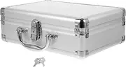 NUOBESTY Aluminum Alloy Toolbox Portable Storage Case with Sponge Insert Versatile Briefcase for Men Durable Outdoor Hard Case for Tools Cameras and Cosmetics