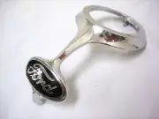 1932 Ford Car CHROME Radiator Shell Hood Ornament '32 w/ BLACK Ford Logo B-8215 (for: Ford)