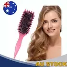 Bounce Curl Defining Brush Air Cushion Wooden Comb Boar Bristle Brush Pink