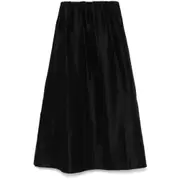 [Mark Kenly Domino Tan] Mark Kenly Domino Tan A-line Midi Skirt 34 FR BLACK