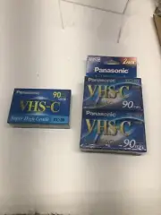 Panasonic VHS-C TC-30 Super High Grade 90 min Tapes-3 Tapes Factory Sealed