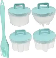 4Pcs Non Stick Plastic Egg Cooker Cups Versatile Egg Coddler for Boiled Poached Eggs Kitchen Accessory for Quick Breakfast Meal Prep