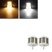 Dimmable R7S 78mm 8W 60 SMD 4014 LED Black Plate Warm White White Lamp Light Bulb AC220V/AC110V 110V White