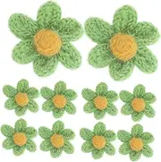 jojofuny 10pcs Yarn Flower Patch Decors Sew Patches Blue Wedding Roses Patch Embroidered Yarn Appliques Sewing Patches Crochet Flowers Patches for Clothes Sewing Products