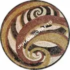 3'x3' Round Marble Dining Table Top Side Table Random Mosaic Inlay Hallway Decor