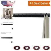Flip Space-Saving 8 Hook Coat Rack - Antique Finish for Stylish Entryways