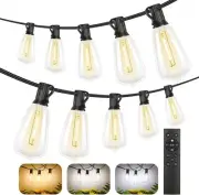 Brightever 200FT Outdoor String Lights with Remote, 2700K/4000K/5000K Selectable