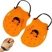 Swimming Paddles for Hands | Silicone Webbed Adjustable Swim Gloves,Portable Adults Swimming Gear with Drainage Holes, Reusable Swimming Aids for Training, Exercise Beutee