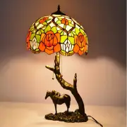 Tiffany Style Horse Table/ Desk Lamp Baroque E27 Bulb Reading Light Fixtures