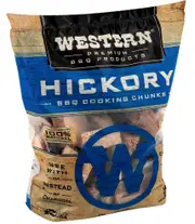 Western Hickory Smoking Wood Chunks - Made in the USA - 78055