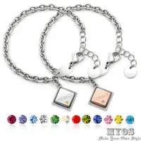 在飛比找momo購物網優惠-【MYOS】勇氣 誕生石 珠寶級白鋼手鍊(24色可選)
