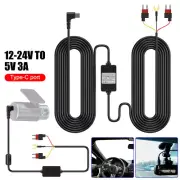 USB C Dash Cam Hardwire Kit For Fuse 12-24V to 5V/3A Type C Port Hard Wire Cable