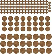 Bralucy Self Adhesive Round Cork Mat 24/84pcs Chair Floor Protectors Wood Round Felt Pads for Chair Legs Sofas Hardwood Floors Furniture Foor Protectors