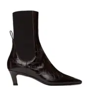 Totême Embossed Pointed Toe Boots 36,37,38,39,40,41 Black
