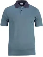 NWT Golfino Men's TROON POLO TECHNO BUBBLE 3338215 555 Blue Sz Medium