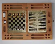 1980s ERREGIEMME 3 in 1 Travel Chess Backgammon Checkers Set Magnetic Italy