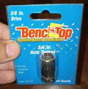 VINTAGE KMART BenchTop Socket 3/4th In. Hole Socket 3/8" Drive 05-47-26 NEW!