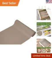 Durable Beige Drawer Liner - 394" Non-Slip, Washable & Efficient Shelf Protector