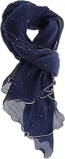 [Ipetboom] Elegant Honeycomb Head Scarf for Women Lightweight Breathable for Versatile Styling as Head Wrap Scarf for Daily Life Travel and Parties Ruffled Edge Design